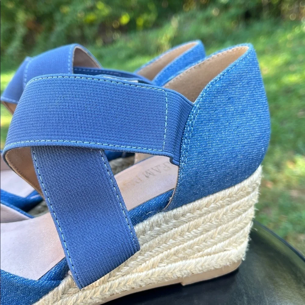 DREAM PAIRS Close Toe Espadrilles Platform Slip on Elastic Criss Cross Straps